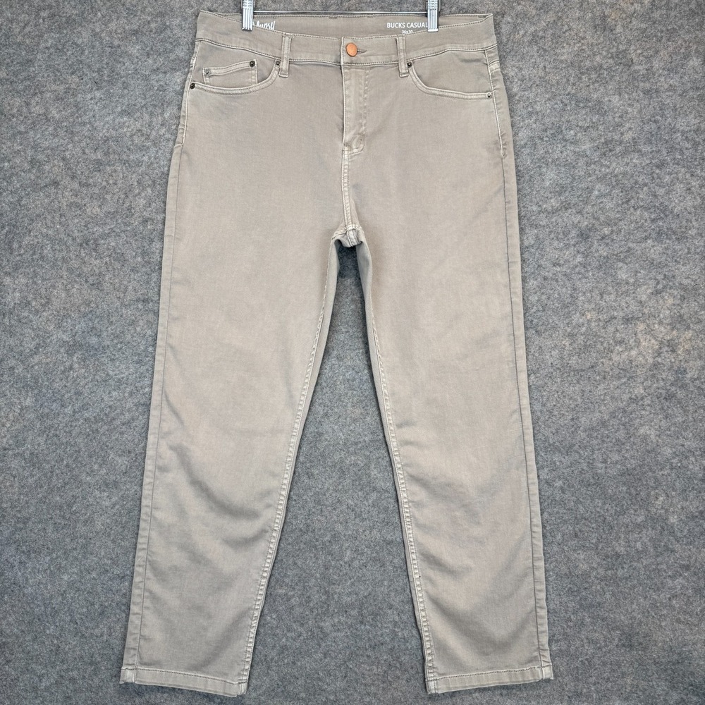 Mugsy Jeans Mens 36x30 Bucks Casual Stretch Lightweight Twill Jean Pants